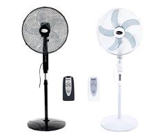 Maxell Power CE Ventilador DE PIE con Mando A Distancia 16 Pulgadas 50W 5 ASPAS PLASTICO MP-V16M (Blanco)