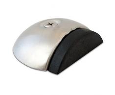 Stoppwerk Topes para puerta de acero inoxidable con goma TS011 - Tope de puerta para suelo con material de instalación - Tope puerta