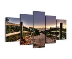Cuadro sobre Lienzo - 5 Piezas - Impresión en Lienzo - Ancho: 150cm, Altura: 100cm - Foto número 0143 - Listo para Colgar - en un Marco - EA150x100-0143