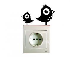 Vinilo decorativo pegatina pared, para interruptor o enchufe (Varios colores a elegir) pajaros