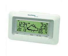 TechnoLine WD 1080 - Estación meteorológica inalámbrica (reloj mundial, pantalla LED), color blanco y plateado [Importado de Alemania]