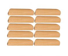 BQLZR - Tirador de madera para armario, armario, cajón, cajón, 10 unidades, 96 mm