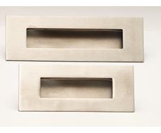 Tirador empotrado (acero inoxidable, 150 x 150 mm)