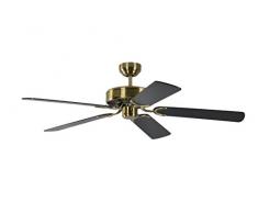 Ventilador de techo Potkuri latón antiguo / negro 132 cm