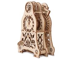 GuDoQi Rompecabezas de Madera 3D Cortado con Láser, Reloj de Péndulo Autopropulsado, Modelo Mecánico para Construir, Kit de Artesanía, Juguete de Montaje de Bricolaje para Adolescentes y Adultos