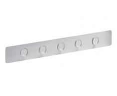 Meister 214787 - Perchero de pared con 5 ganchos (70 x 450 mm, efecto metálico)
