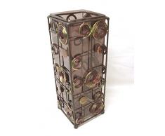 JARRON FLORERO CUADRADO ESPIRALES GRANDE