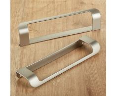 2 piezas Junker Design Tirador de Muebles LYS Distancia Agujeros 160 mm Acabado en Acero Fino Mate para Armarios, Cajones y Puertas