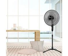 Taurus Bergen 16C Ventilador de pie giratorio, altura ajustable, sistema de oscilación, temporizador y 3 velocidades, 3 aspas de 40 cm de diámetro, negro, 45 W