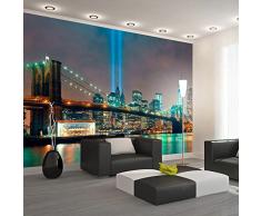 murando - Fotomural 400x280 cm - Papel tejido-no tejido. Fotomurales - Papel pintado noche ciudad puente d-A-0034-a-a