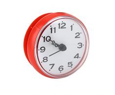 Agua Densidad ducha Reloj con ventosa redondean Árabes Digital Esfera para baño ducha Reloj accesorio de cocina baño banduhr pared montaje, rojo