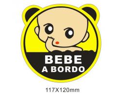 Pegatina vinilo impreso para coche, pared, puerta, nevera, carpeta, etc. Bebe a bordo