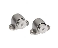 TOMYEER 2 Pcs Tope para Puerta Magnético de Acero Inoxidable Montado En La Puerta Tapón con Tornillos