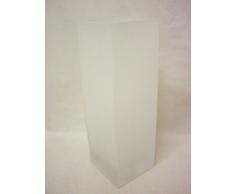 JARRON FLORERO CRISTAL CUADRADO MATE SUPERGRANDE