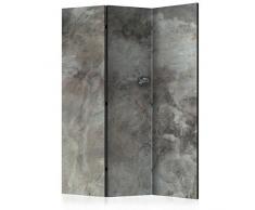 murando Biombo Concreto Hormigon 135x172 cm - de Impresion Bilateral en el Lienzo de TNT de Calidad - Decoracion Cuarto - Biombo de Madera con Imagen Impresa Gris f-A-0485-z-b
