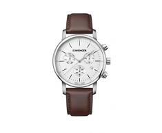 WENGER Reloj Cronógrafo para Unisex de Cuarzo con Correa en Cuero 01.1743.101