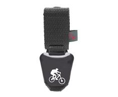 ebos Alpenhupe, Cencerro como Timbre de Bicicleta, Compatible con Todas Las Bicicletas | Abrazadera de Bicicleta Resistente a la Intemperie | Timbre con un Alto Sonido para Cada Manillar (Gris)