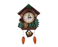 AUNMAS Reloj de Pared de Cuco Artesanía de época Casa de Madera del árbol de la Moda para el Dormitorio Sala de Estar Escuela decoración de la Oficina