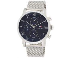 Tommy Hilfiger Reloj Multiesfera para Hombre de Cuarzo con Correa en Acero Inoxidable 1791398