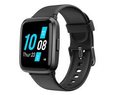 YAMAY Smartwatch con Oxímetro de Pulso Esfigmomanómetro y Pulsómetro Reloj Inteligente Impermeable para Hombre Mujer , Pulsera de Actividad Inteligente podómetro con Cronómetro para Android iOS