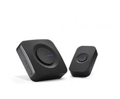 EMOS P5728 inalámbrico con botón Timbre (52 melodías, Alcance de 180 m, 5 Niveles de Volumen hasta 90 dB, Funciona con Pilas), Batteriebetrieben