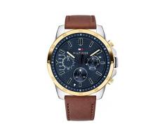 Tommy Hilfiger Reloj Multiesfera para Hombre de Cuarzo con Correa en Cuero 1791561