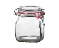 Bormioli Rocco Fido Contenedor Jarrón, tapa hermética 0.75 Litros, Vidrio, Transparente, 1 Pieza