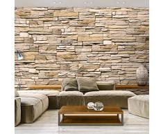 murando Fotomurales 400x280 cm XXL Papel pintado tejido no tejido Decoración de Pared decorativos Murales moderna de Diseno Fotográfico de Piedras Ladrillo Concreto 3D f-B-0013-a-a