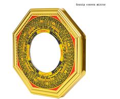 Hong Yi Fei-shop Espejo de chismes Aleación chisme Espejo Convexo Espejo cóncavo Espejo Feng Shui Artículos Adornos Tai Chi Espejo Convexo 12 cm Convexo Espejo Chino de Feng Shui Bagua (tamaño : S)
