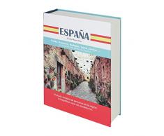 HMF 80945 caja fuerte en forma de libro, caja de caudales camuflada, páginas de papel auténticas, "España", 23 × 15 × 4 cm, rotulación en español