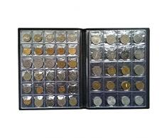 VORCOOL álbum molde Collection tipo libro para de monedas de 250 compartimentos (negro)