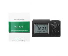 Bewinner Muslim Azan Clock Oración Islámica Reloj de Azan de Mesa, Función de Hora Mundial, Preparación de Hora de Azan para Las Principales Ciudades del Mundo, Música de la Meca para Rezar (Negro)