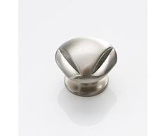 Pomo para muebles y armarios (metal con acabado de acero inoxidable, 31 x 26 mm)