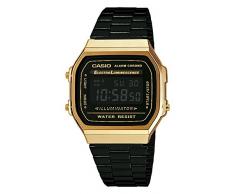Casio Reloj Digital para Unisex de Cuarzo con Correa en Acero Inoxidable A168WEGB-1BEF
