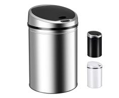 Ribelli Sensor-Mülleimer Cubo de Basura, Acero Inoxidable, Chrom, 40 litros