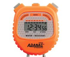 Marathon ADANAC 3000 - Cronómetro digital, resistente al agua, batería incluida (naranja neón)