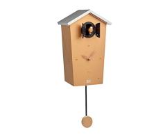 KOOKOO Birdhouse Cobre, Reloj cucu Design Moderno, Sonidos de 12 Aves o el Cuco, Reloj pájaros cantores c. péndulo, grabaciónes Naturales de Jean-Claude Roché