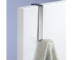 InterDesign Forma Gancho para Puerta, Colgador de Ropa Sencillo de Acero Inoxidable para Chaquetas, Sombreros, Bolsos o Toallas, Plateado