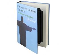 HMF 80905 Caja de libro, caja de caudales con camuflaje de libro con paginas de papel 23,0 x 15,0 x 4,0 cm