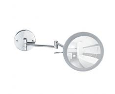 Wenko 3656480100 Power-Loc Aura - Espejo de aumento para pared con iluminación LED