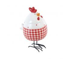 Art Deco Figura Decorativa Gallina Ceramica 19 cm Figuras para Jardin Animales