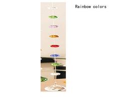 GDMING Arco Iris Cortinas De Hilos para Puertas Cristal Cortina De Cuentas Tabique Armarios Decoración Borla Panel Cortina Cadena por Boda Navidad,Personalizable