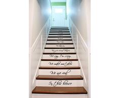 (44x80 cm) In this House We Do, We Love, Con Texto, De Vinilo, Para Escaleras O Pared Pegatina Vinilo Arte Mural Adhesivo