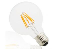 Paquete de 20 LED Retro Edison Bombillas de espejo Pera, G80 E27 8 W AC 220 V 2200 K Blanco cálido regulable LED Vintage Bombillas decorativa Globo Bombillas