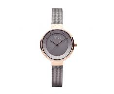 BERING Reloj Analógico para Mujer de Energía Solar con Correa en Acero Inoxidable 14631-369