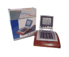 Calculadora de sobremesa con calendario, reloj, alarma y horario mundial