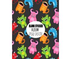 Blank Sticker Album For Boys: Blank Sticker Book for Boys Stickers Activities Book 8x10: Volume 4