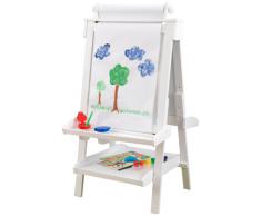 KidKraft- Caballete de madera para artistas con rollo de papel, para trabajar con lápices, marcadores, tiza, pintura y más , Color Blanco (62040)