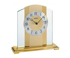 AMS t1119 cuarzo colgante de reloj de mesa, madera, multicolor, 30 x 24 x 12 cm