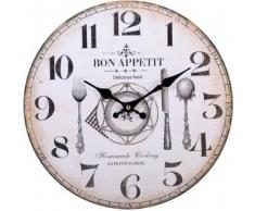 ESTILO RÚSTICO DE MADERA DE IMITACIÓN DE DISEÑO RELOJ DE PARED DE BON APPETIT